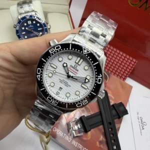 Omega Seamaster 42mm - SUPER CLONE - AÇO MOSTRADOR BRANCO