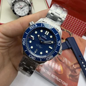 Omega Seamaster 42mm - SUPER CLONE - AÇO MOSTRADOR AZUL
