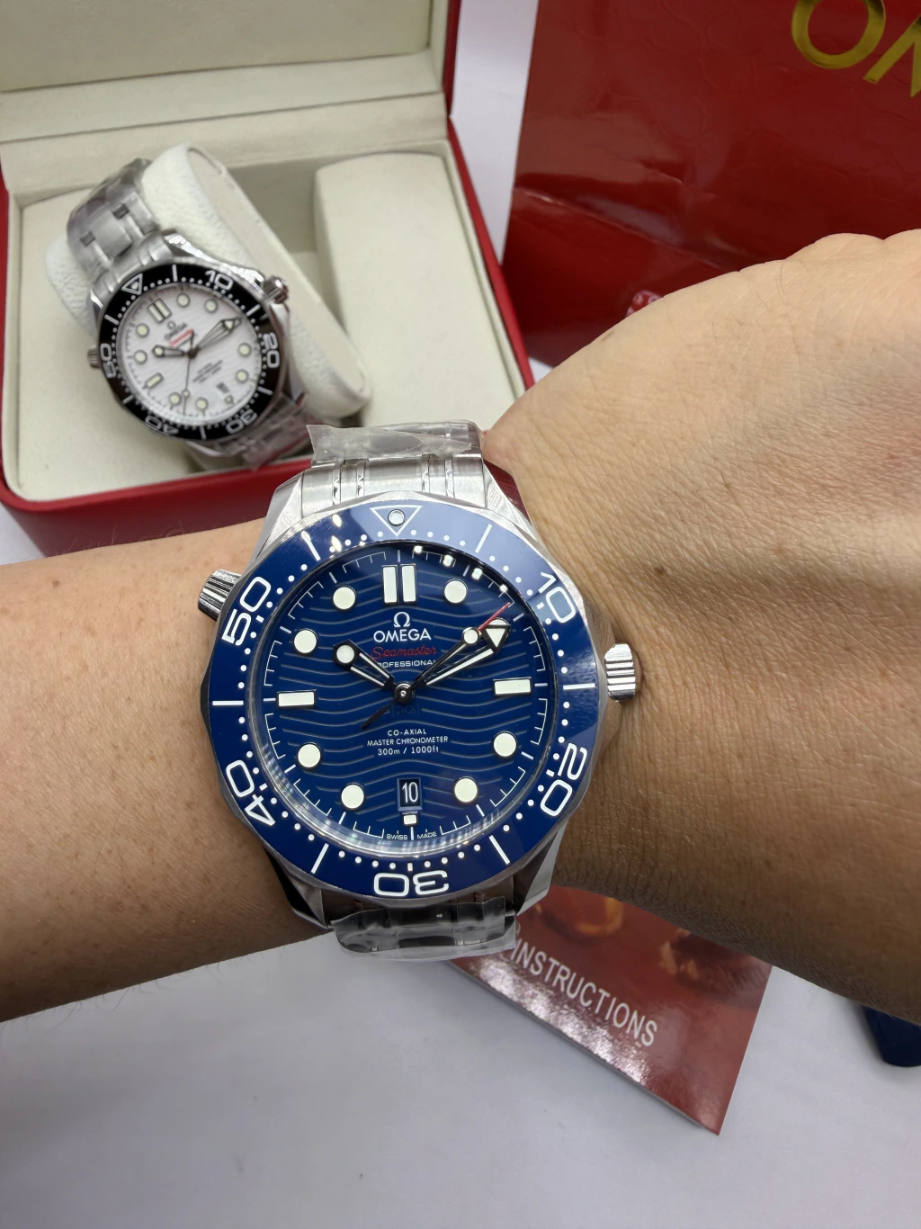 Omega Seamaster 42mm - SUPER CLONE - AÇO MOSTRADOR AZUL - Imagem 5