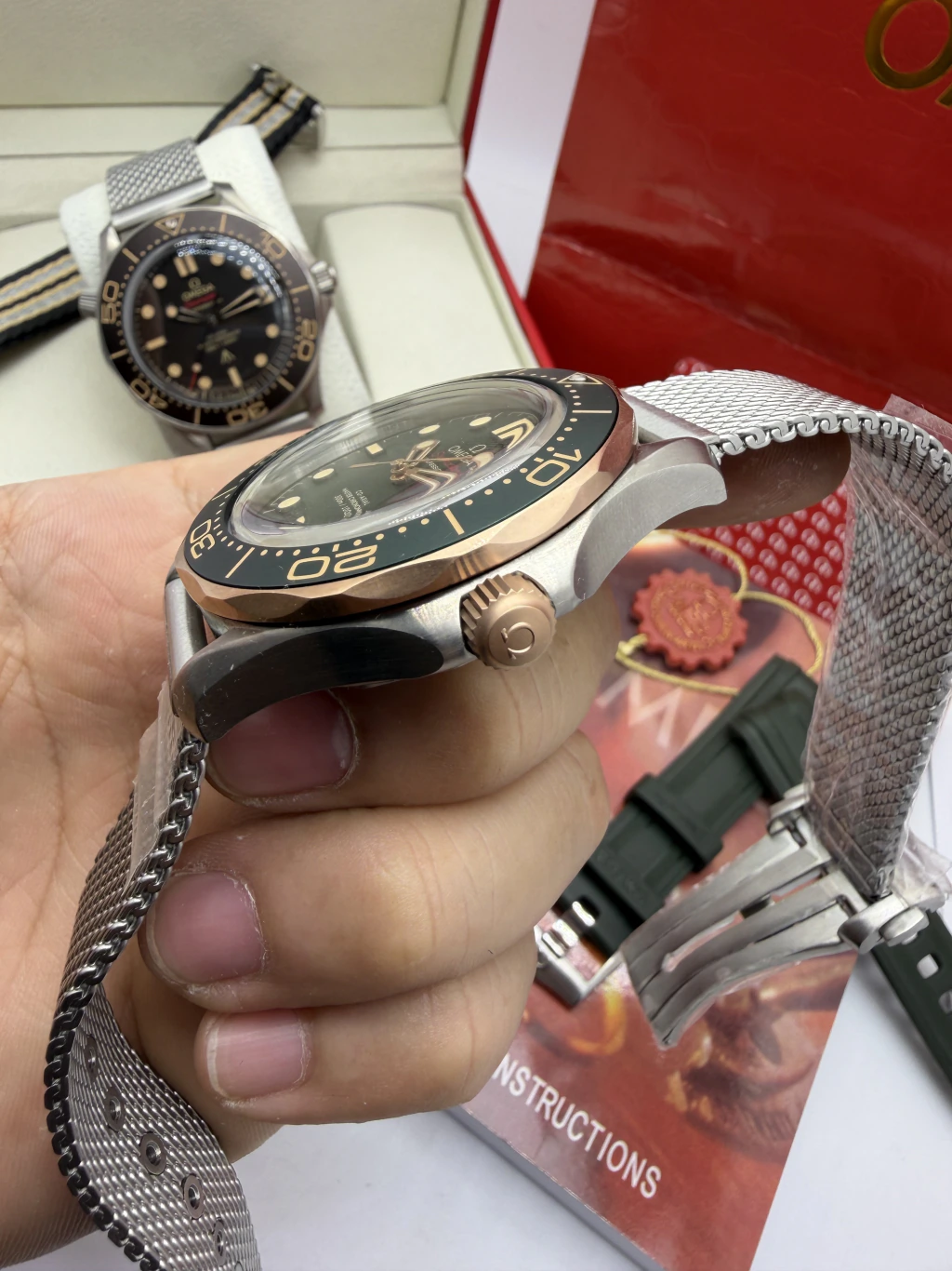 Omega Seamaster 42mm - SUPER CLONE - AÇO MOSTRADOR VERDE - Imagem 2