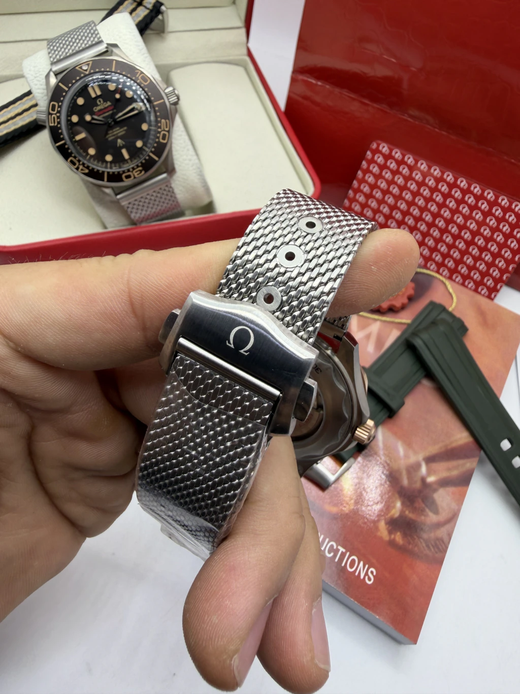 Omega Seamaster 42mm - SUPER CLONE - AÇO MOSTRADOR VERDE - Imagem 4