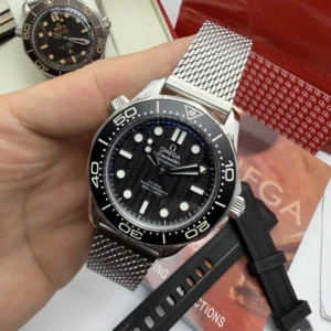 Omega Seamaster 42mm - SUPER CLONE - AÇO MOSTRADOR PRETO