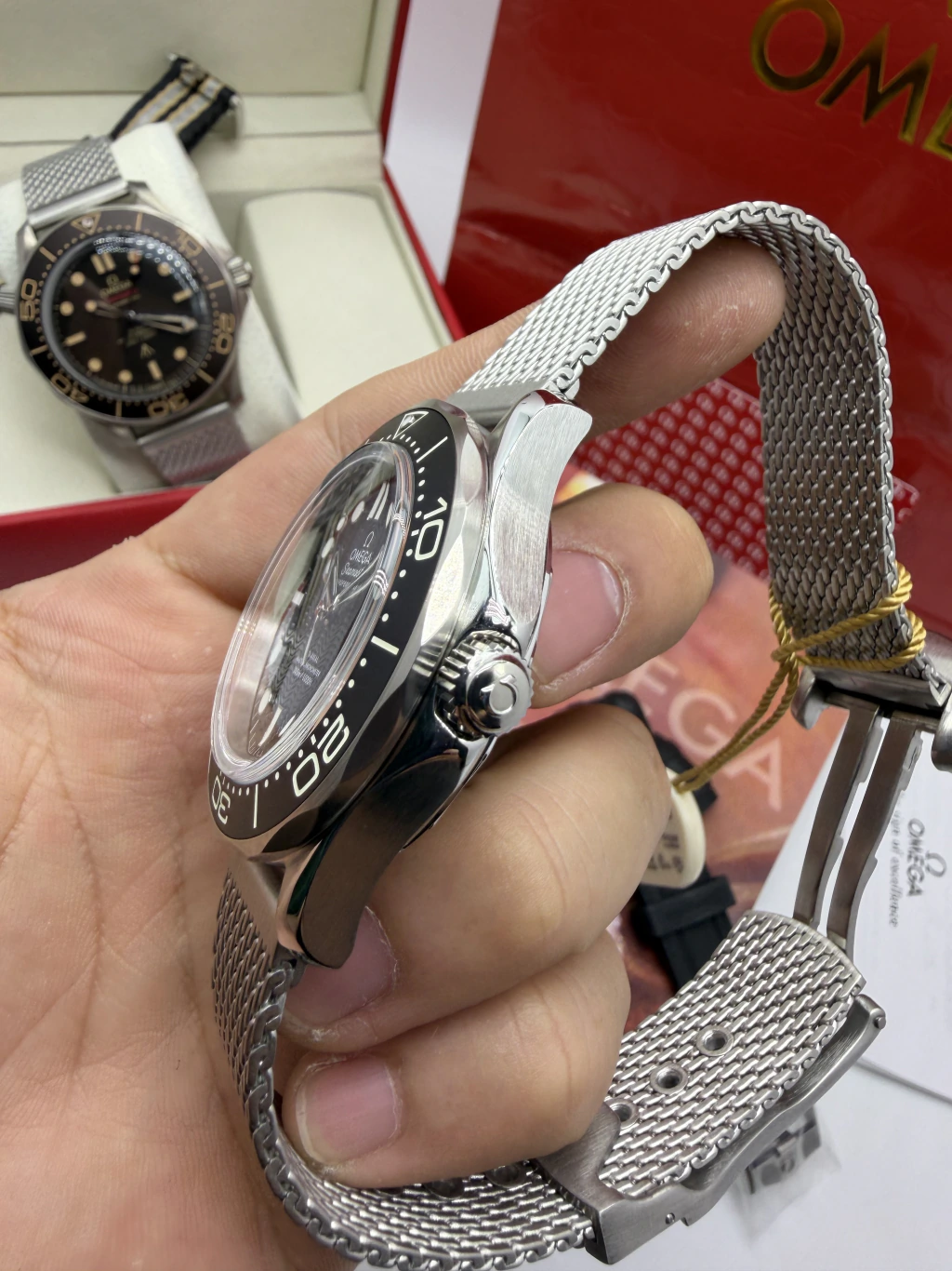 Omega Seamaster 42mm - SUPER CLONE - AÇO MOSTRADOR PRETO - Imagem 2