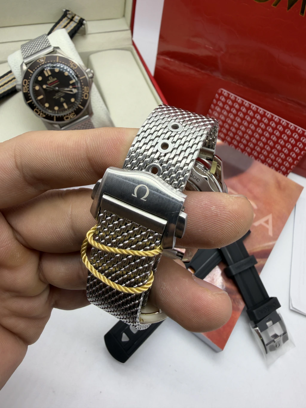 Omega Seamaster 42mm - SUPER CLONE - AÇO MOSTRADOR PRETO - Imagem 4