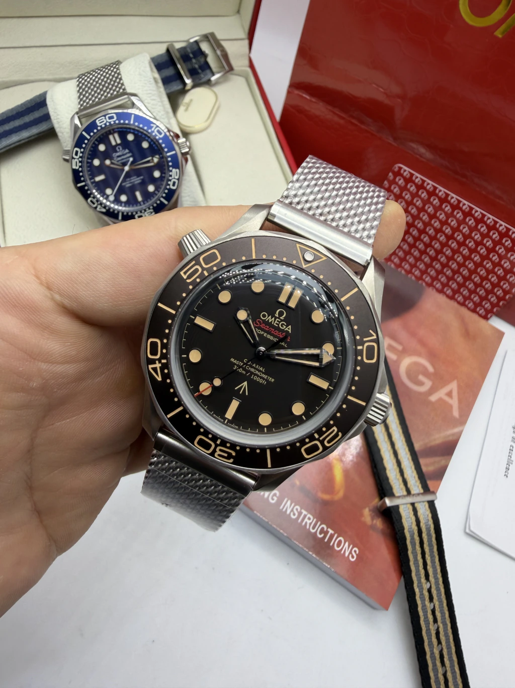 Omega Seamaster 42mm - SUPER CLONE - AÇO MOSTRADOR PRETO