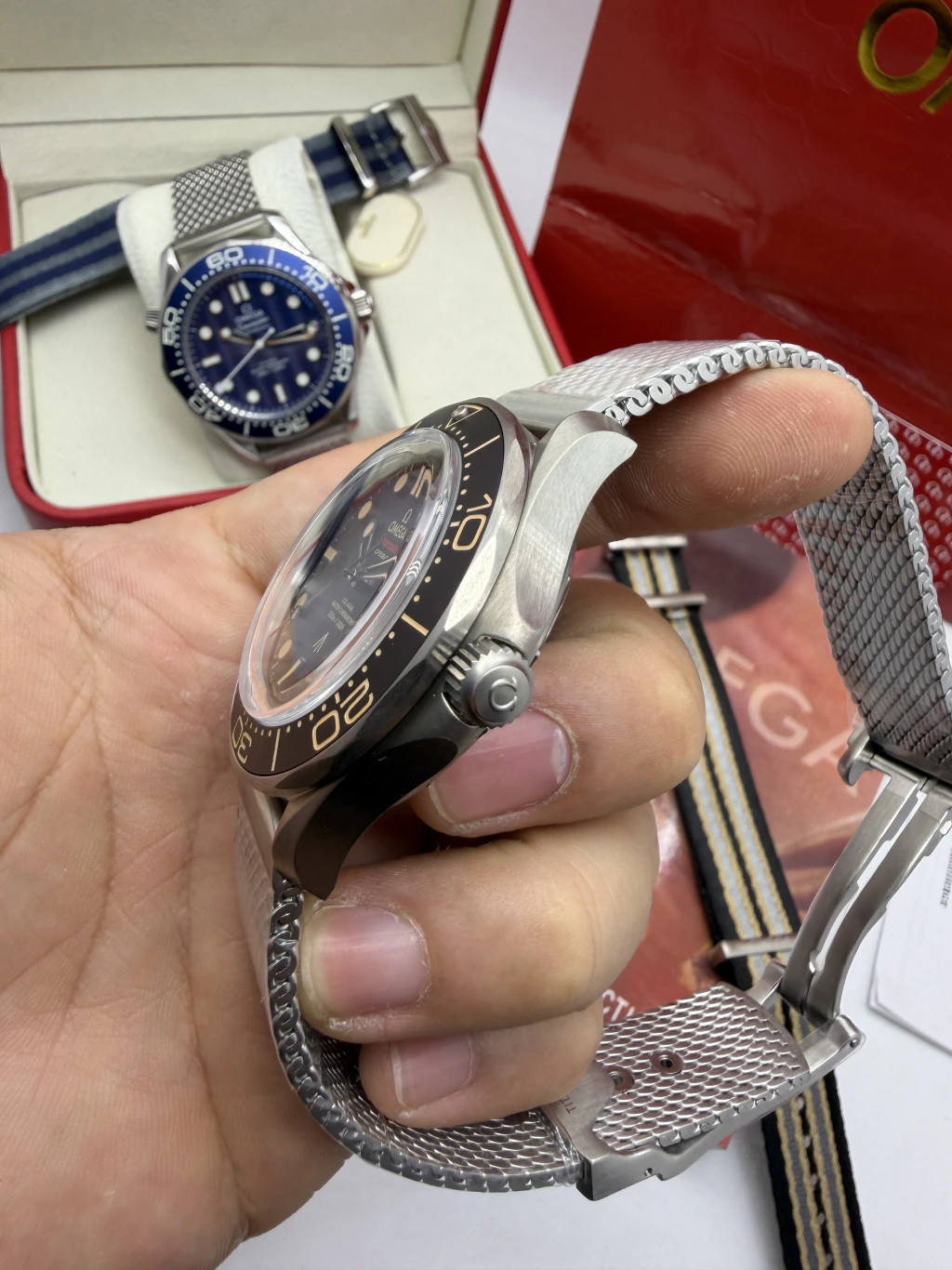 Omega Seamaster 42mm - SUPER CLONE - AÇO MOSTRADOR PRETO - Imagem 2