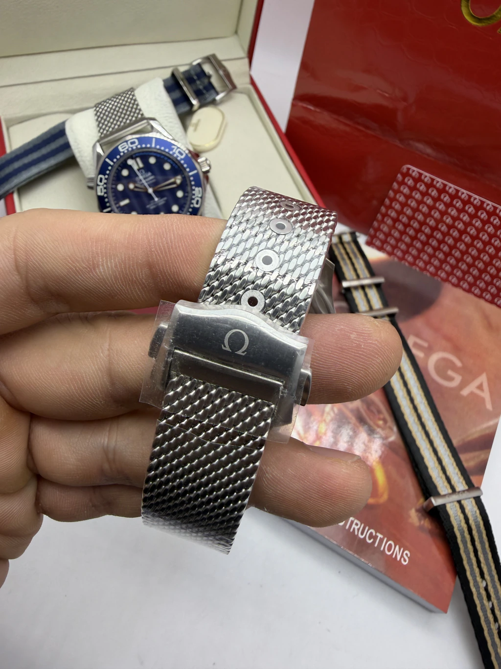 Omega Seamaster 42mm - SUPER CLONE - AÇO MOSTRADOR PRETO - Imagem 4