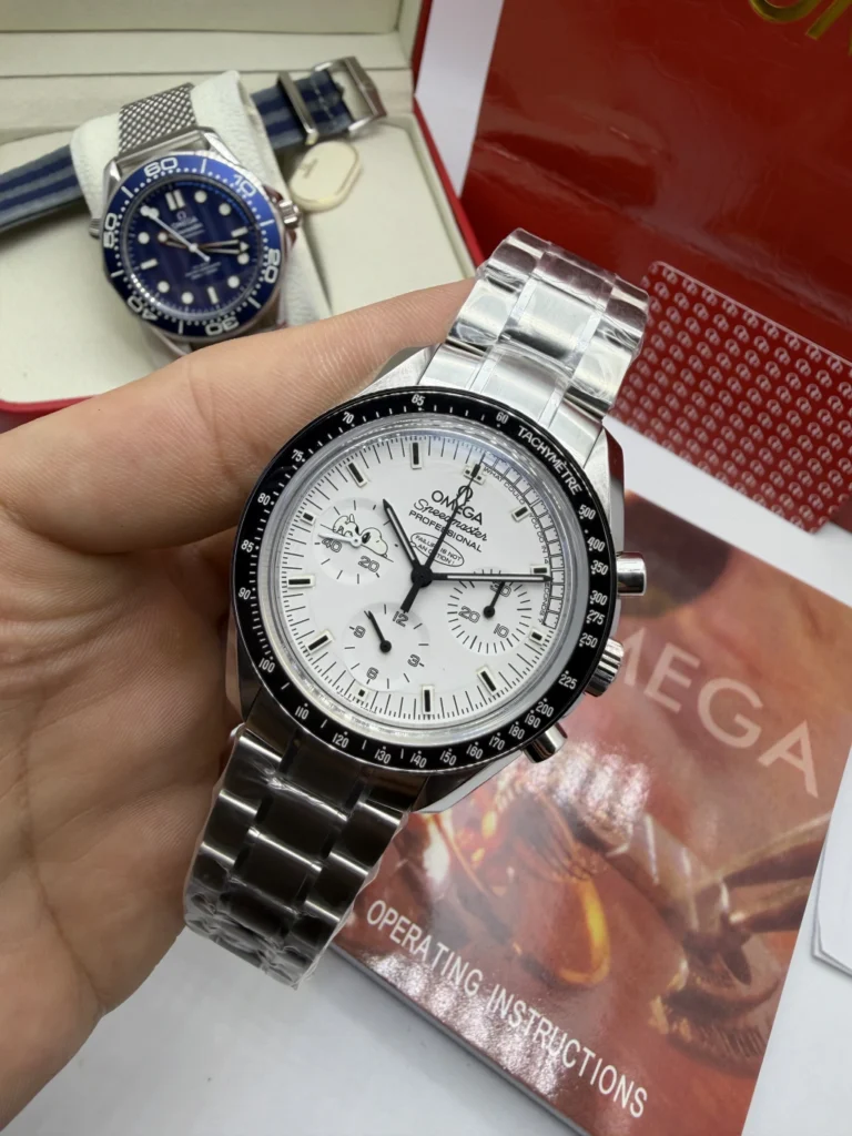 Omega Speedmaster Moonwhacth 42mm - SUPER CLONE - AÇO MOSTRADOR BRANCO