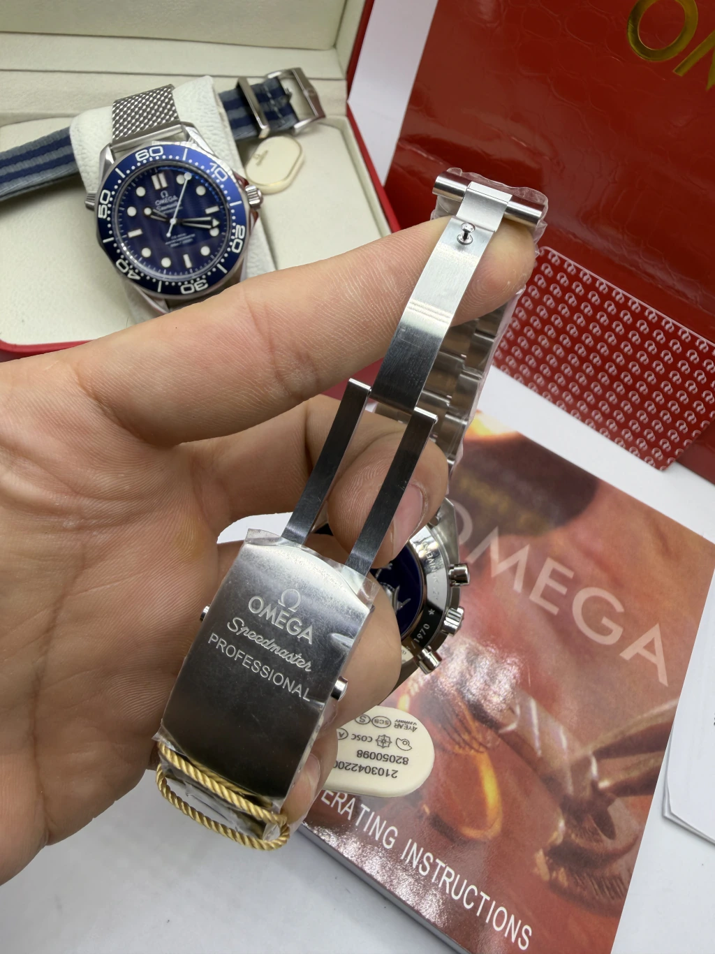 Omega Speedmaster Moonwhacth 42mm - SUPER CLONE - AÇO MOSTRADOR BRANCO - Imagem 4
