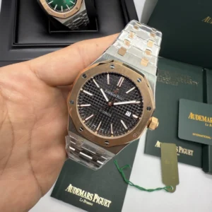 Audemars Piguet Royal Oak 42mm - AÇO COM ROSE MOSTRADOR PRETO