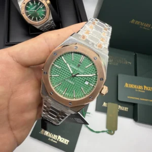 Audemars Piguet Royal Oak 42mm - AÇO COM ROSE MOSTRADOR VERDE
