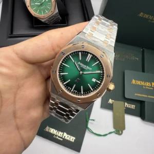 Audemars Piguet Royal Oak 42mm - AÇO COM ROSE MOSTRADOR VERDE