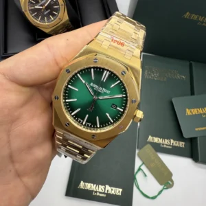 Audemars Piguet Royal Oak 42mm - AÇO DOURADO MOSTRADOR VERDE