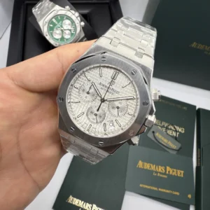Audemars Piguet Royal Oak 42mm - AÇO MOSTRADOR BRANCO