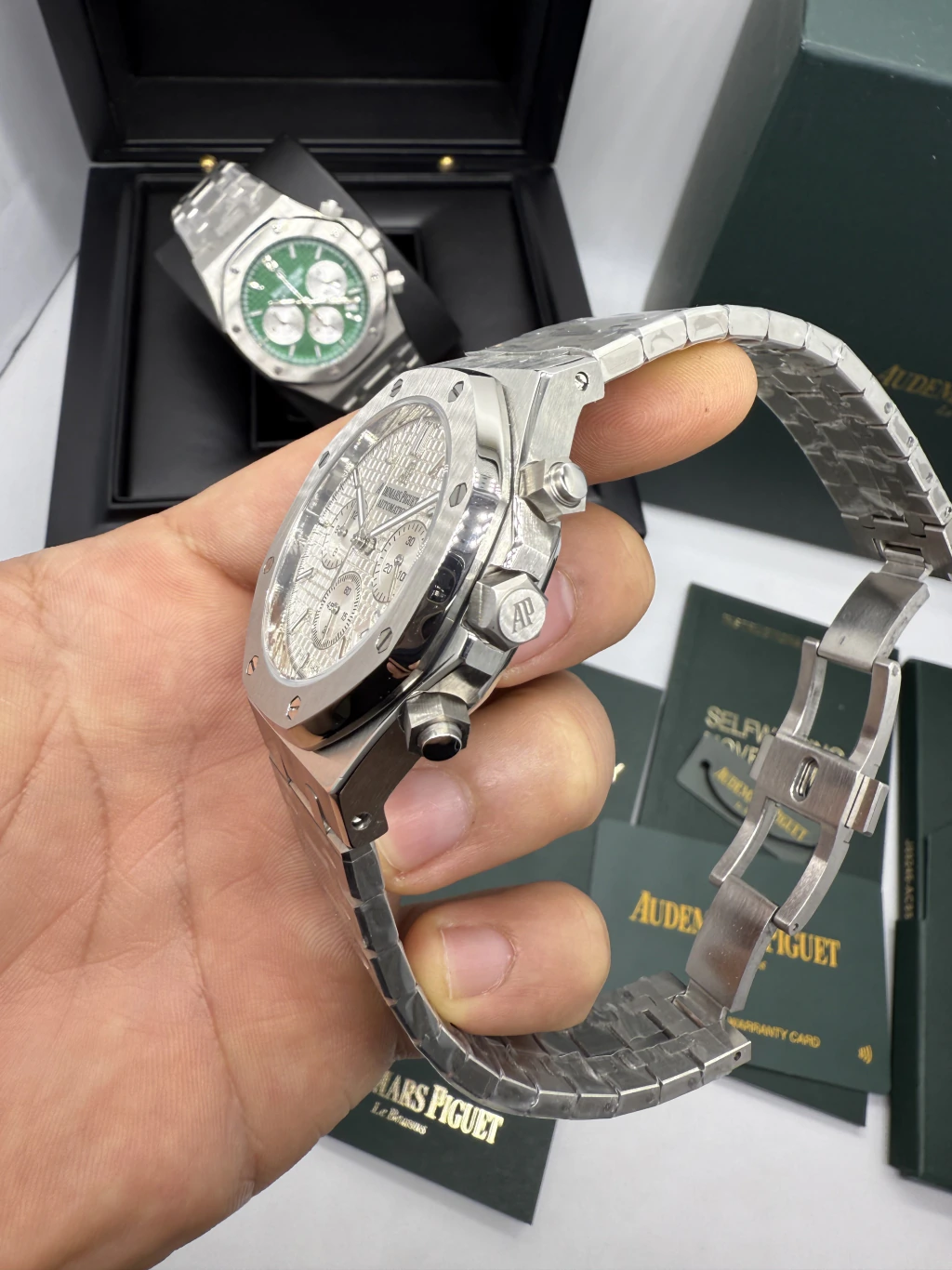 Audemars Piguet Royal Oak 42mm - AÇO MOSTRADOR BRANCO - Imagem 2