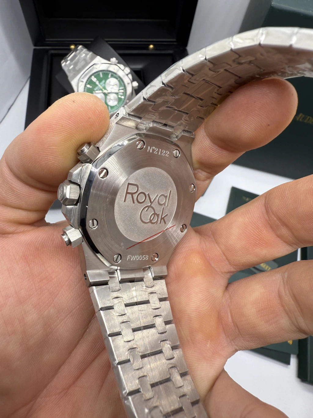 Audemars Piguet Royal Oak 42mm - AÇO MOSTRADOR BRANCO - Imagem 3
