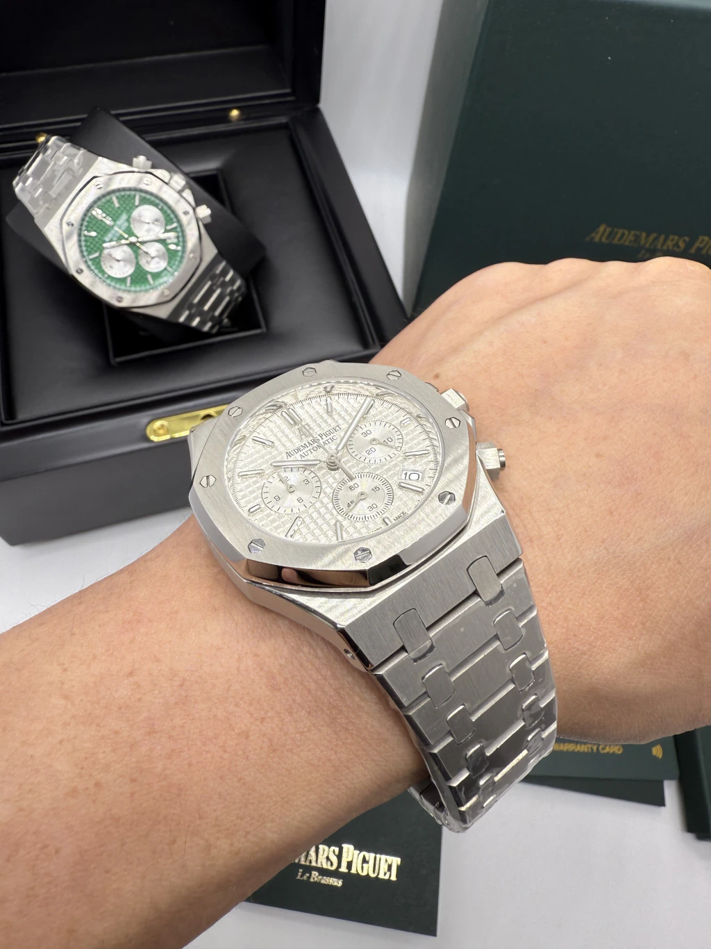 Audemars Piguet Royal Oak 42mm - AÇO MOSTRADOR BRANCO - Imagem 5