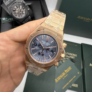 Audemars Piguet Royal Oak 42mm - AÇO ROSE MOSTRADOR AZUL