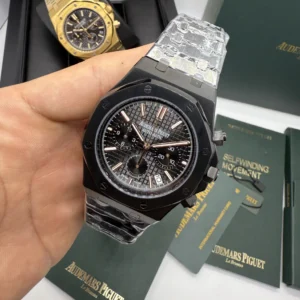 Audemars Piguet Royal Oak 42mm - AÇO PRETO MOSTRADOR PRETO