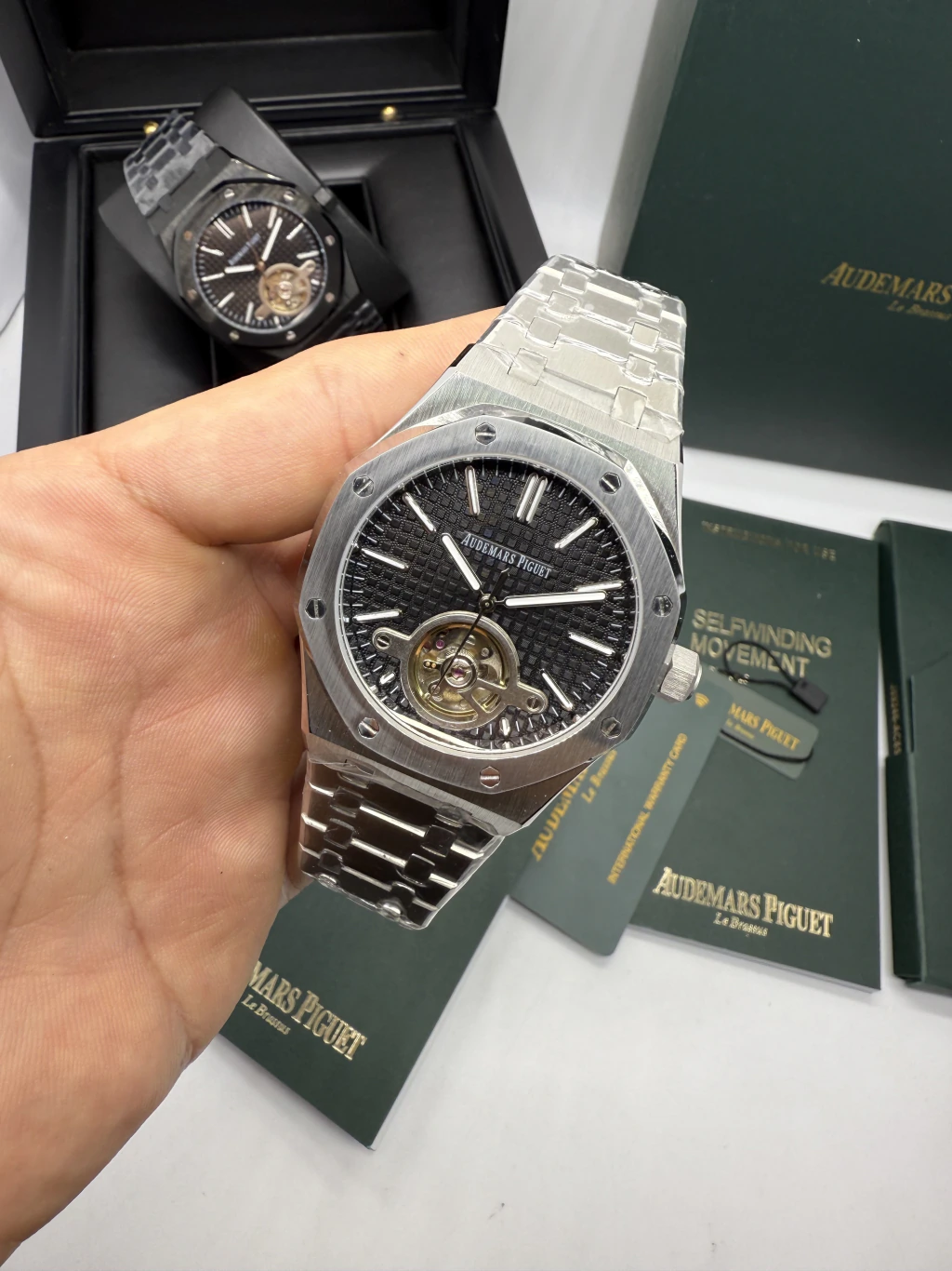 Audemars Piguet Tuorbillon 42mm - AÇO MOSTRADOR PRETO