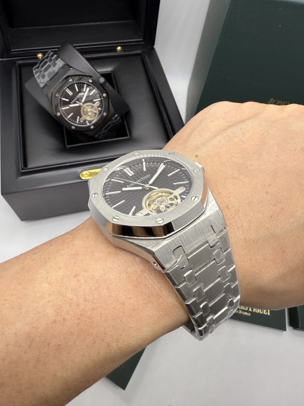 Audemars Piguet Tuorbillon 42mm - AÇO MOSTRADOR PRETO - Imagem 5
