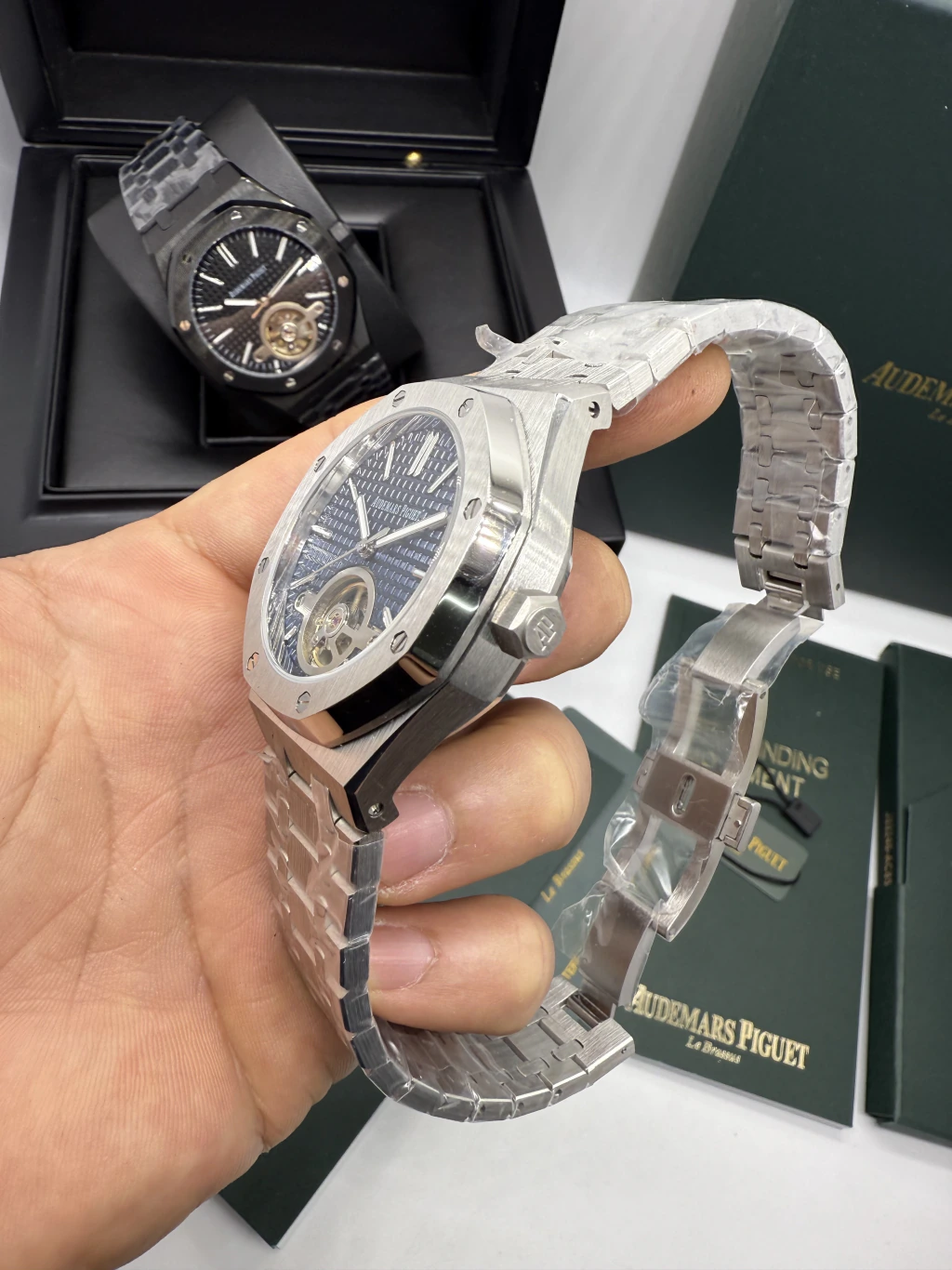 Audemars Piguet Tuorbillon 42mm - AÇO MOSTRADOR AZUL - Imagem 2