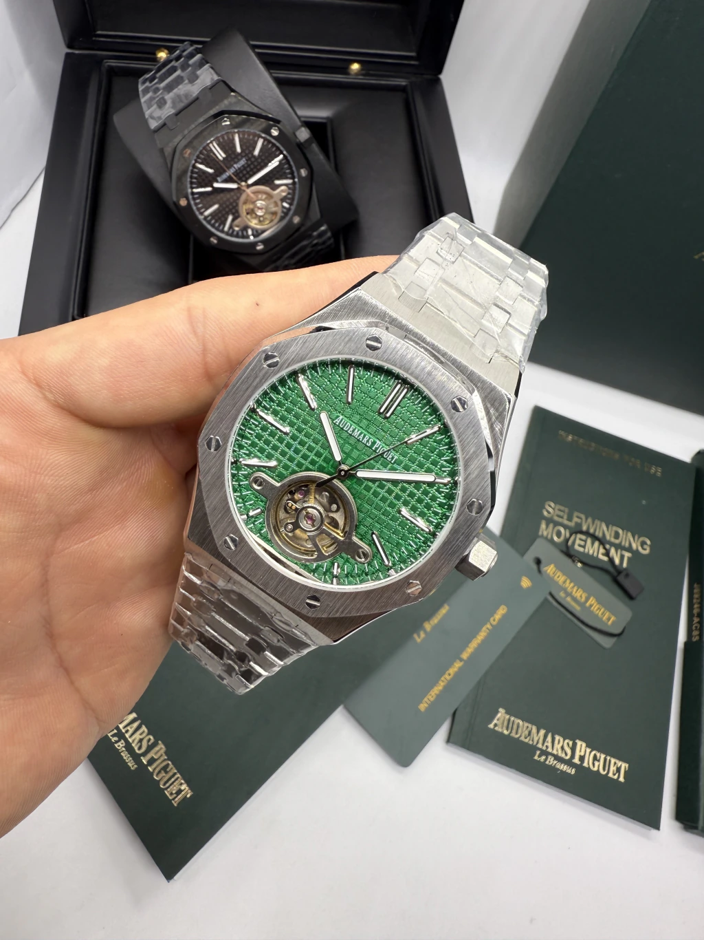 Audemars Piguet Tuorbillon 42mm - AÇO MOSTRADOR VERDE