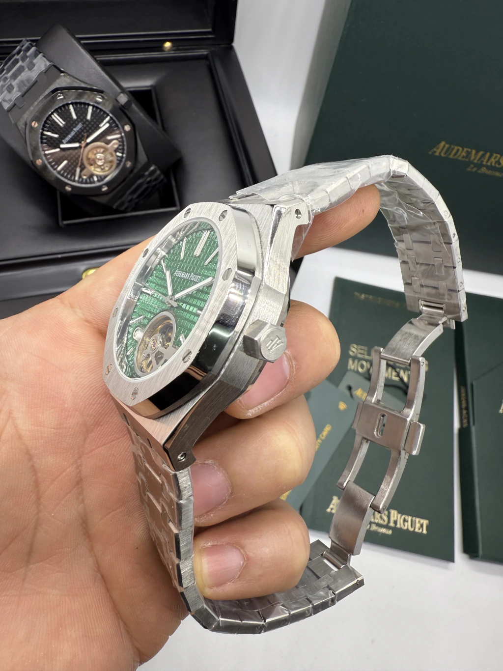 Audemars Piguet Tuorbillon 42mm - AÇO MOSTRADOR VERDE - Imagem 2