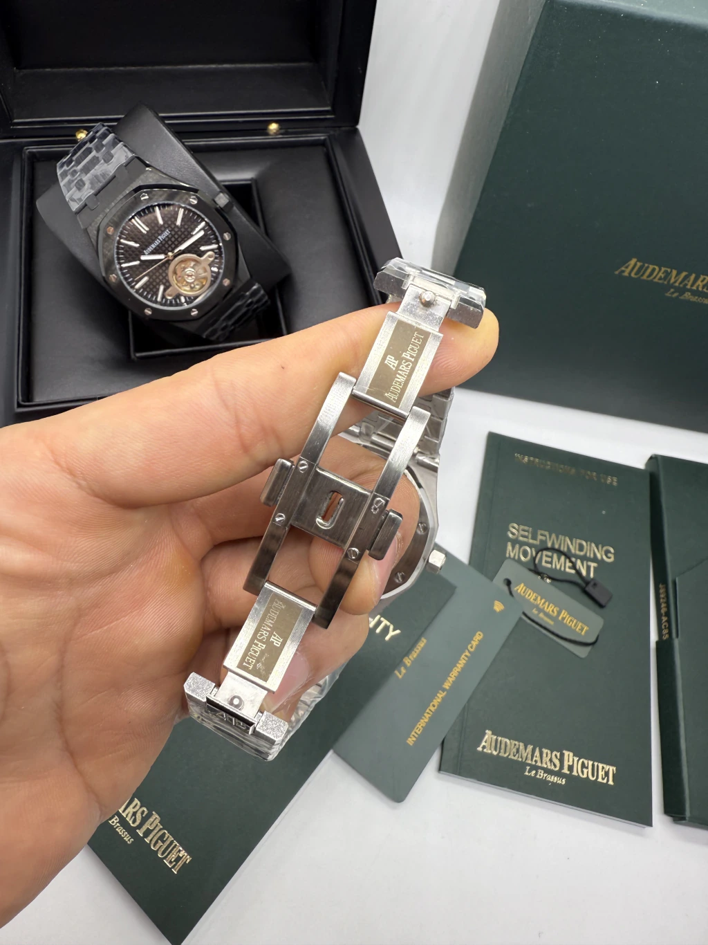 Audemars Piguet Tuorbillon 42mm - AÇO MOSTRADOR VERDE - Imagem 4