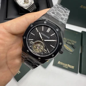 Audemars Piguet Tuorbillon 42mm - AÇO PRETO MOSTRADOR PRETO
