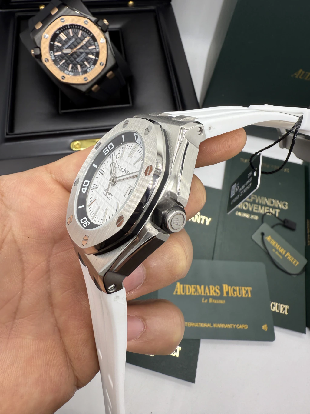 Audemars Piguet Offshore 42mm - AÇO MOSTRADOR BRANCO - SILICONE - Imagem 2