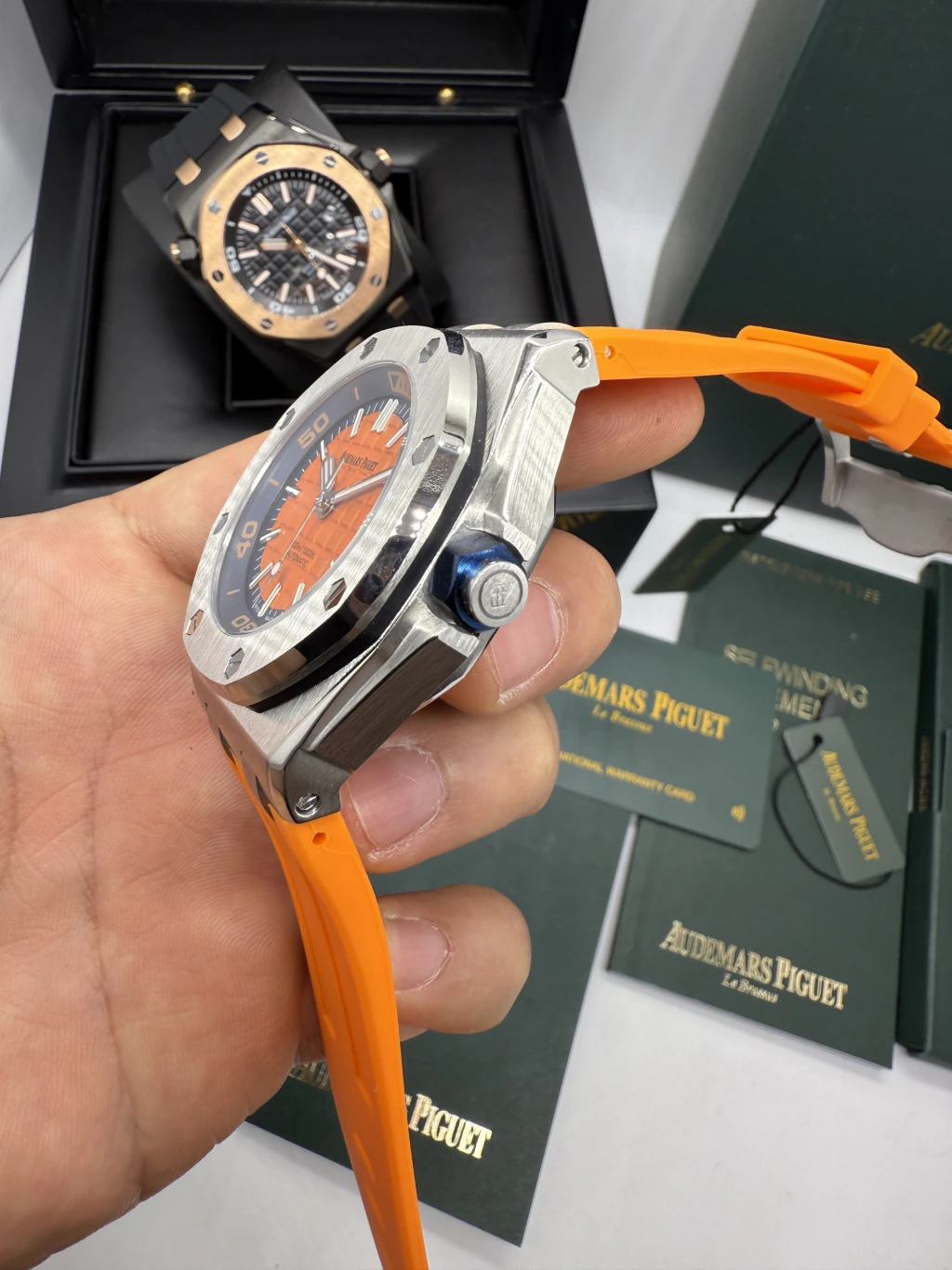Audemars Piguet Offshore 42mm - AÇO MOSTRADOR LARANJA - SILICONE - Imagem 2