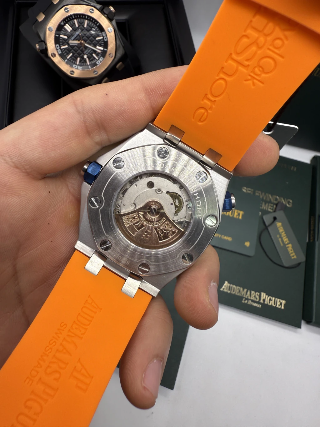 Audemars Piguet Offshore 42mm - AÇO MOSTRADOR LARANJA - SILICONE - Imagem 3