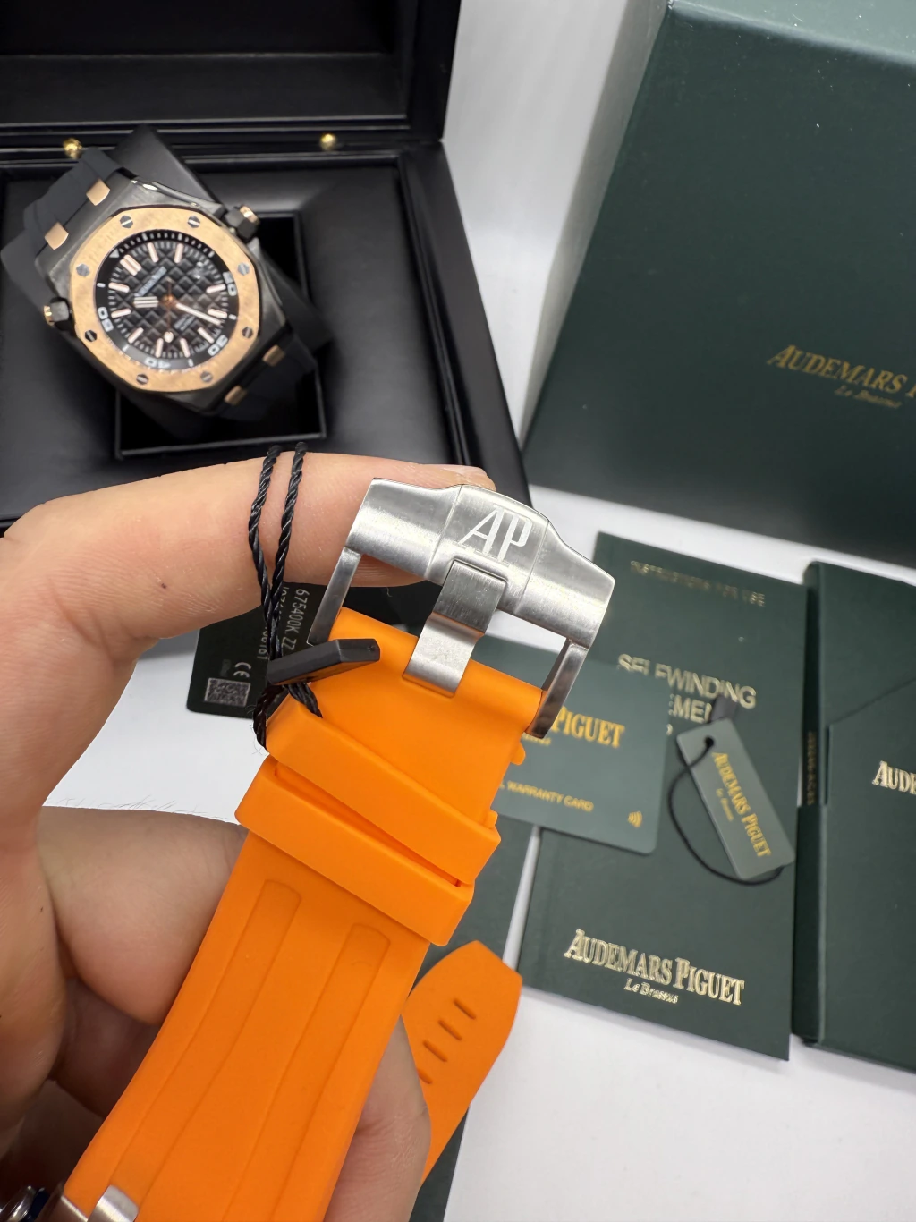 Audemars Piguet Offshore 42mm - AÇO MOSTRADOR LARANJA - SILICONE - Imagem 4