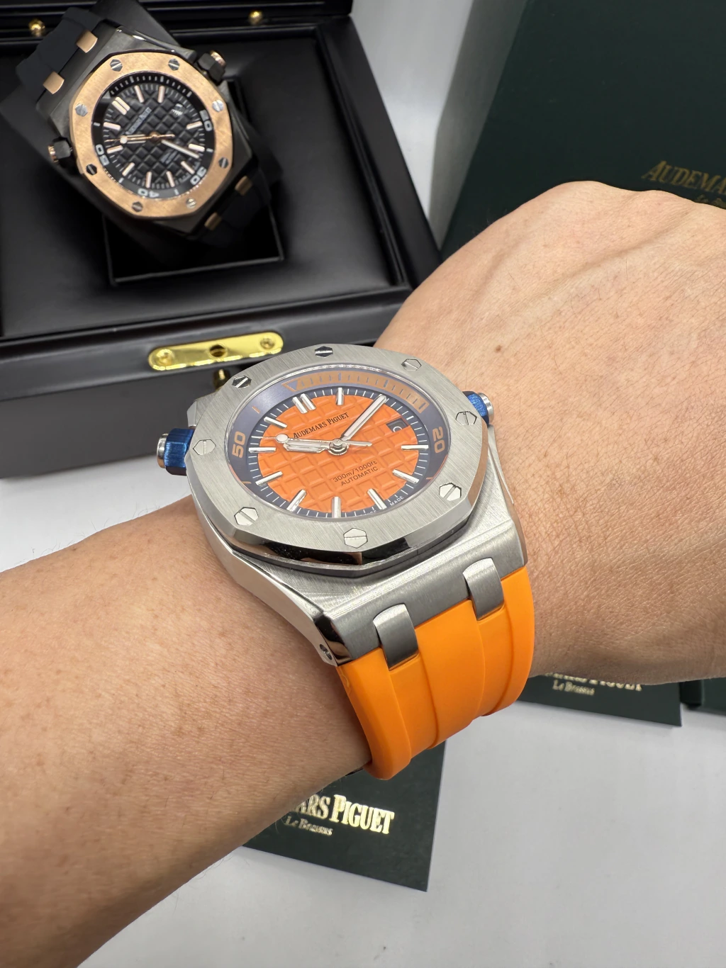 Audemars Piguet Offshore 42mm - AÇO MOSTRADOR LARANJA - SILICONE - Imagem 5