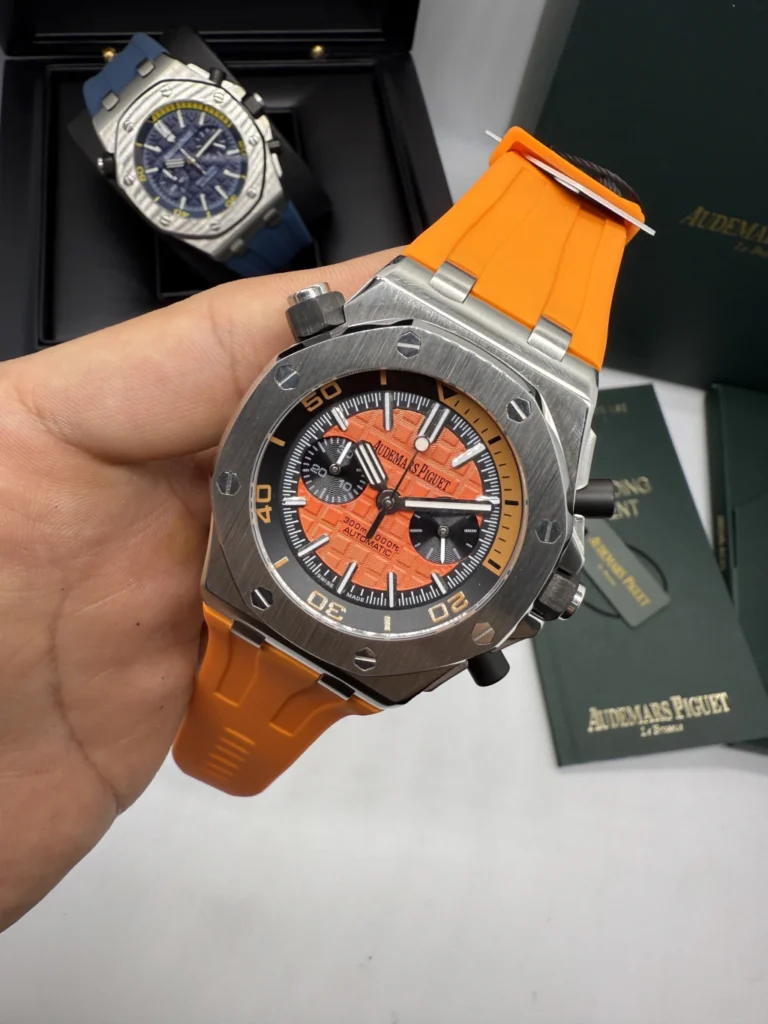 Audemars Piguet Offshore Chronograph 42mm - AÇO MOSTRADOR LARANJA - SILICONE