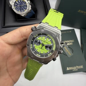 Audemars Piguet Offshore Chronograph 42mm - AÇO MOSTRADOR VERDE - SILICONE
