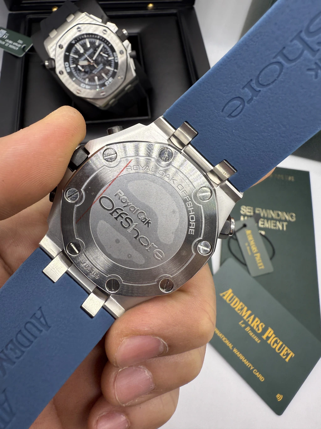 Audemars Piguet Offshore Chronograph 42mm - AÇO MOSTRADOR AZUL - SILICONE - Imagem 3