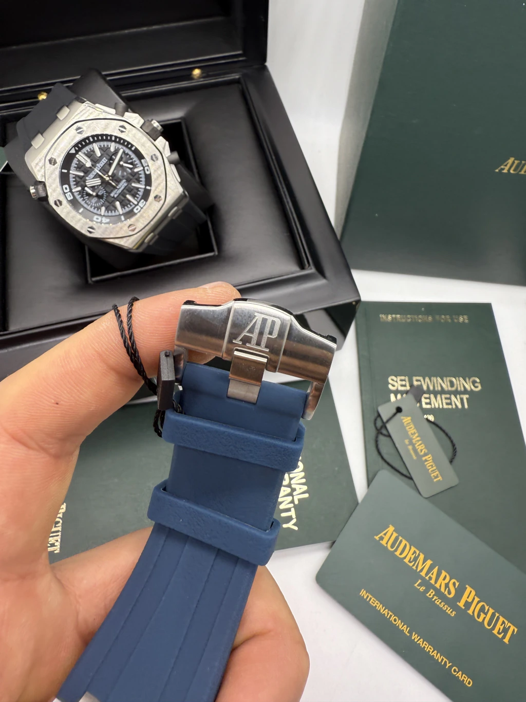 Audemars Piguet Offshore Chronograph 42mm - AÇO MOSTRADOR AZUL - SILICONE - Imagem 4
