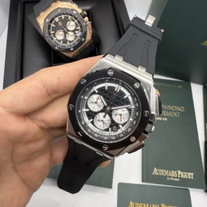 Audemars Piguet Offshore Chronograph 42mm - AÇO COM PRETO AMOSTRADOR PRETO - SILICONE