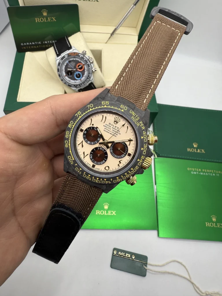 Daytona DIW Carbono 40mm - Fibra de carbono Mostrador Creme - NYLON