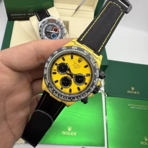 Daytona DIW Carbono 40mm - Fibra de carbono Mostrador amarelo - NYLON