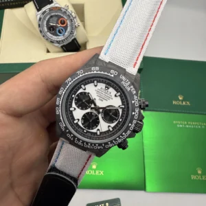 Daytona DIW Carbono 40mm - Fibra de carbono Mostrador Branco - NYLON