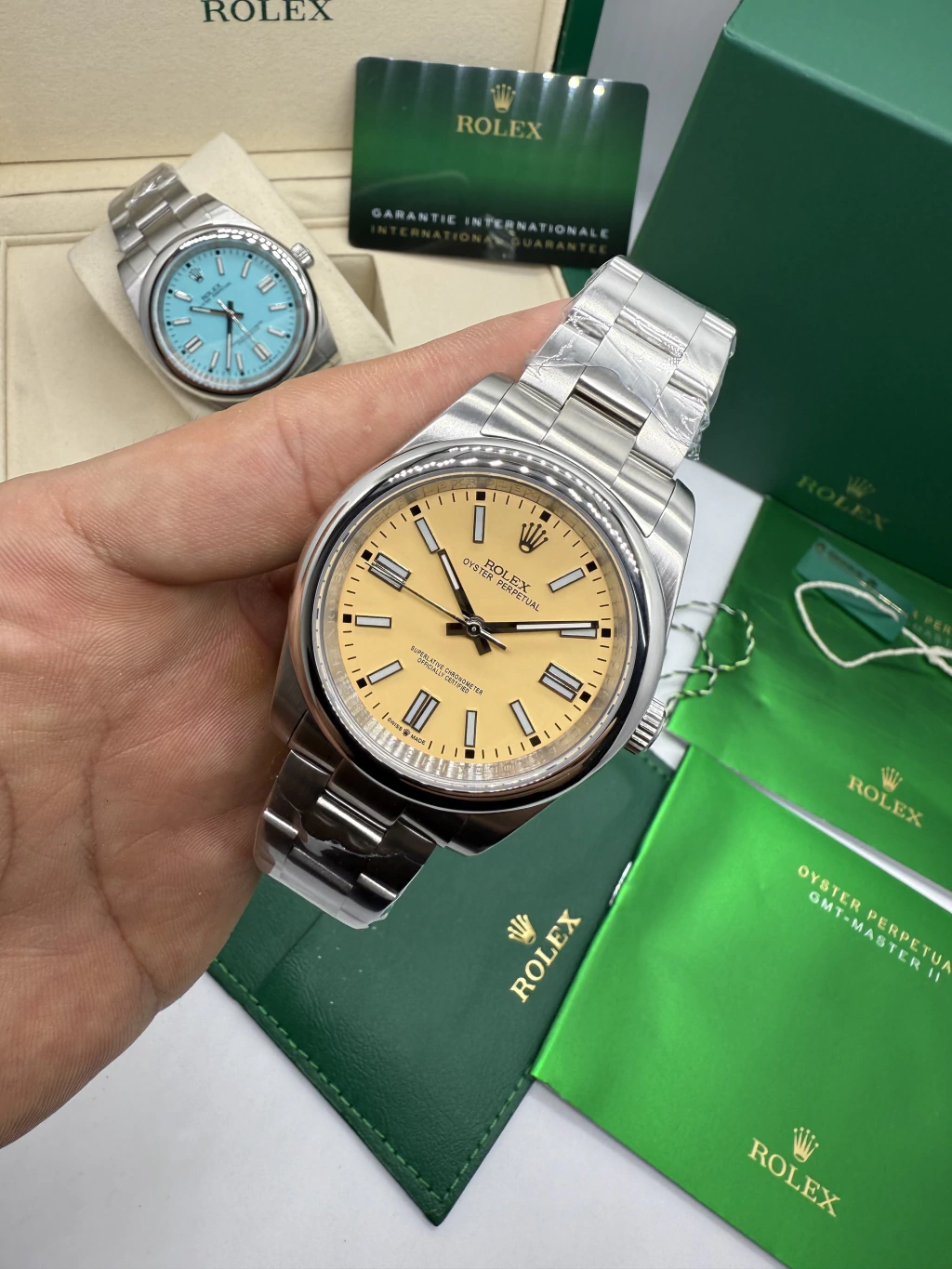 Oyster Perpetual 36mm - AÇO MOSTRADOR AMARELO