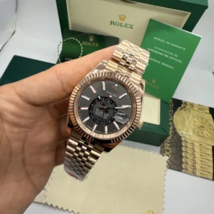 Sky-Dweller 40mm - AÇO ROSE MOSTRADOR PRETO