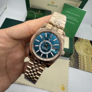 Sky-Dweller 40mm - AÇO ROSE MOSTRADOR AZUL
