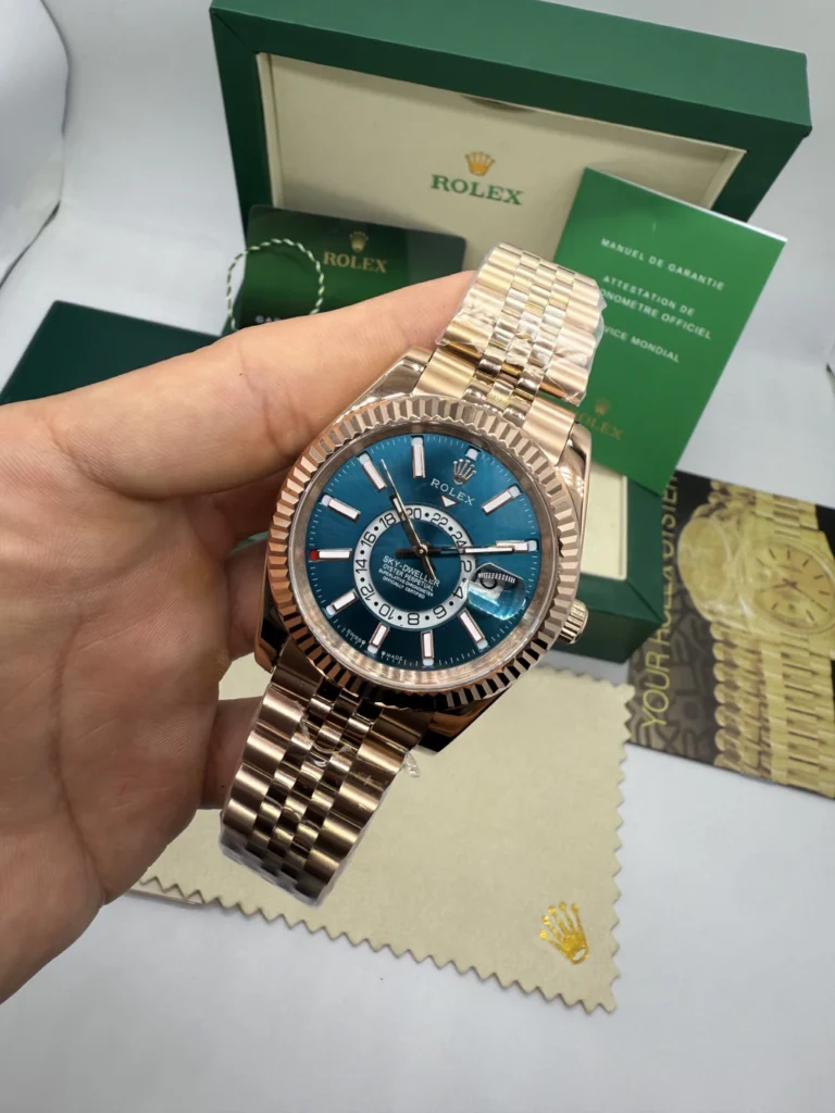 Sky-Dweller 40mm - AÇO ROSE MOSTRADOR AZUL