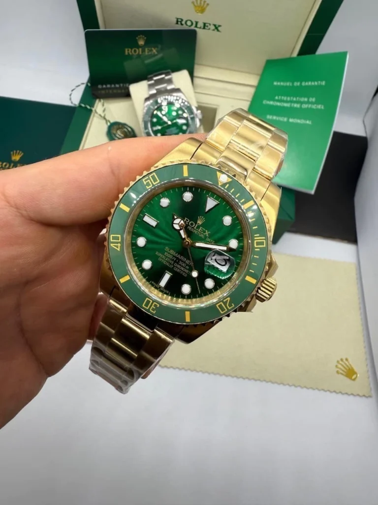 Submariner 40mm - AÇO DOURADO MOSTRADOR VERDE