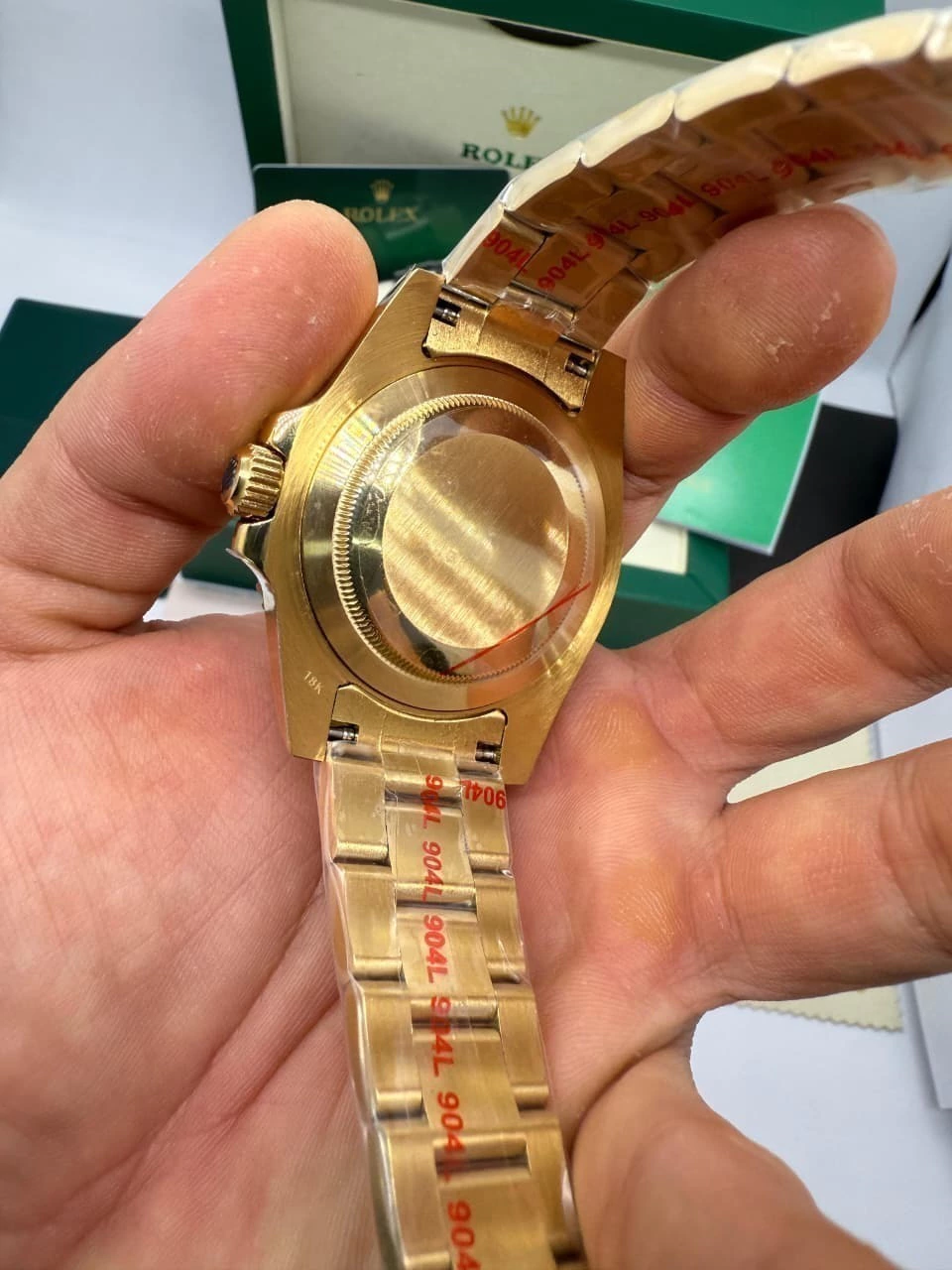 Submariner 40mm - AÇO DOURADO MOSTRADOR VERDE - Imagem 5