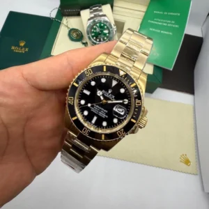 Submariner 40mm - AÇO DOURADO MOSTRADOR PRETO